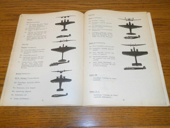 WW II German Air Force - AXIS / ALLIED AIRCRAFT RECOGNITION HANDBOOK - RARE! - Image 11