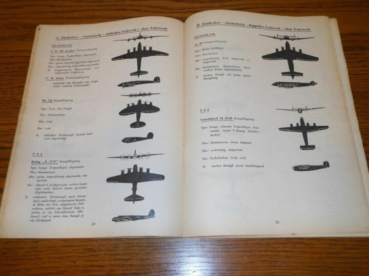 WW II German Air Force - AXIS / ALLIED AIRCRAFT RECOGNITION HANDBOOK - RARE! - Image 12