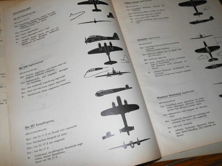 WW II German Air Force - AXIS / ALLIED AIRCRAFT RECOGNITION HANDBOOK - RARE! - Image 14