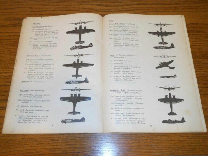 WW II German Air Force - AXIS / ALLIED AIRCRAFT RECOGNITION HANDBOOK - RARE! - Image 10