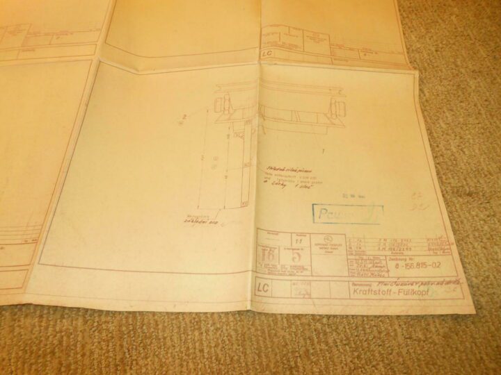 WW II German Aircraft Bauplan - FACTORY BLUEPRINT - Fi-156 "Storch" - VERY RARE! - Image 3