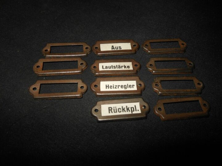 WW II German LW WH KM FuG Funkgerat - RADIO DATA PLATE SET #9 - TORN KW.E PANZER - Image 3