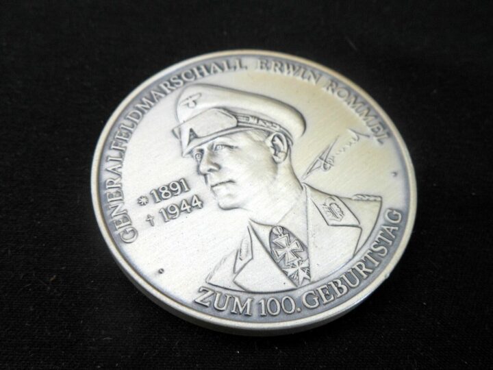 WW II German WH Army - ERWIN ROMMEL COMMEMORATIVE / COLLECTIBLE COIN - NICE!