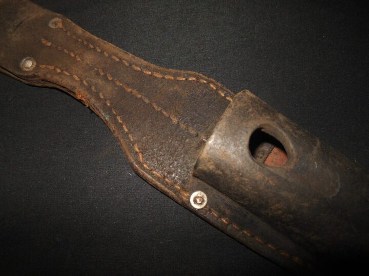 WW2 German Heer Luftwaffe Kriegsmarine - K98 LEATHER BAYONET FROG - NICE! - Image 4