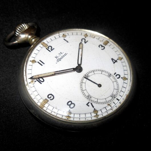 WW2 German Kriegsmarine Taschenuhr - KM MARKED POCKET WATCH - ALPINA - VERY NICE