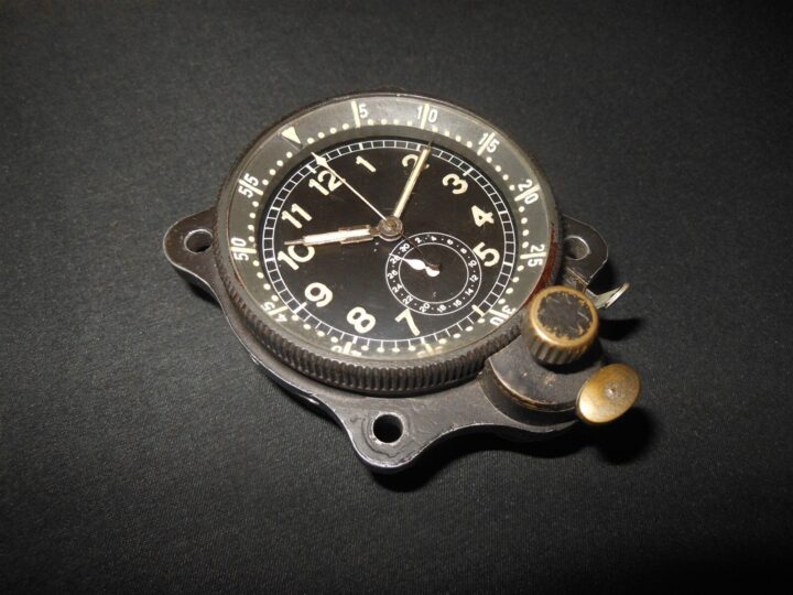 WW2 German Luftwaffe Borduhr - JUNGHANS COCKPIT CLOCK - 3rd MODEL - Ju88 - RARE!