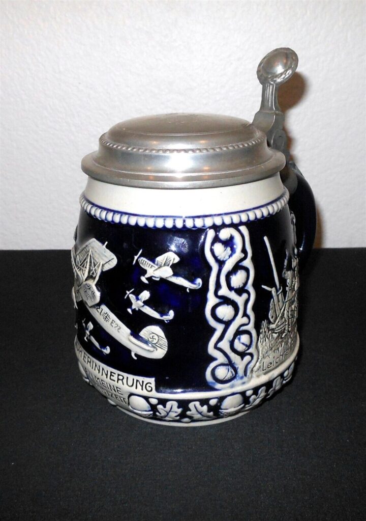 WW2 German Luftwaffe - PRESENTATION AWARD TANKARD / STEIN - NAMED - RARE!