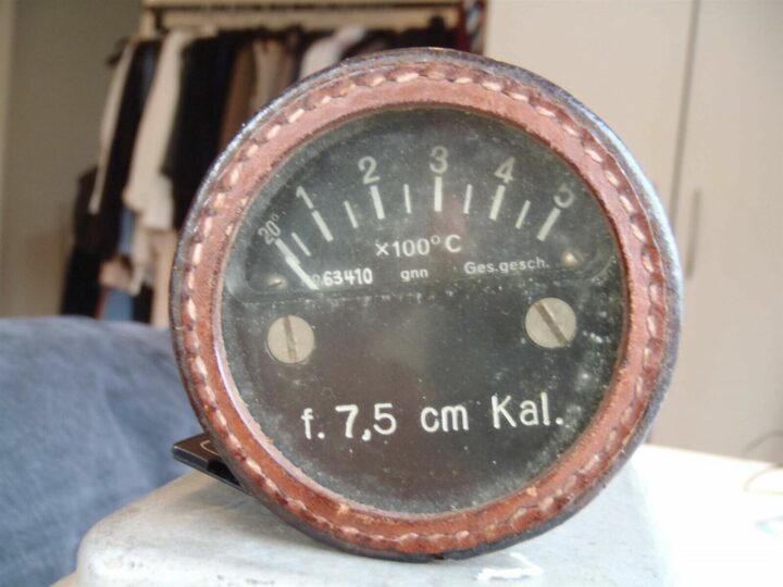 WW2 German Wehrmacht Temp-Anzeiger - CANNON TEMPERATURE GAUGE - BOXED - SUPERB! - Image 11