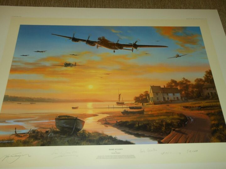 WW2 RAF Avro Lancaster - " HOME AT DAWN " - Nicolas Trudgian - PRINT - NICE! - Image 3