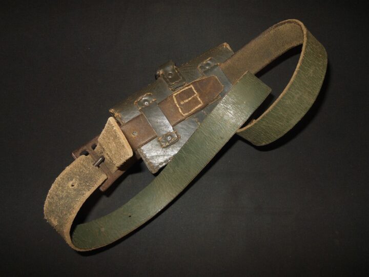 WW2 Royal Italian Army - M1907 CARCANO LEATHER AMMUNITION POUCH & BELT - NICE! - Image 4