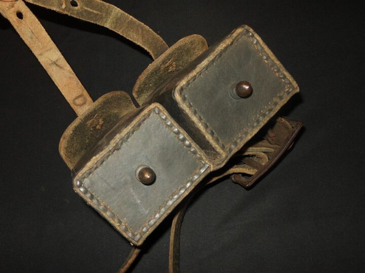 WW2 Royal Italian Army - M1907 CARCANO LEATHER AMMUNITION POUCH & BELT - NICE! - Image 6