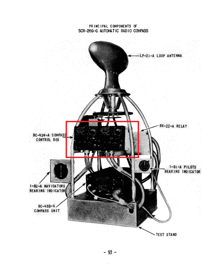 WW2 US Army Aircraft BC-434-A - RADIO COMPASS CONTROL BOX - SCR-269 - NICE! - Image 9