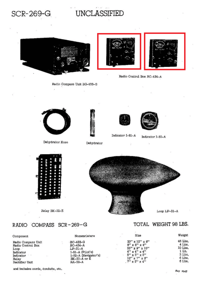 WW2 US Army Aircraft BC-434-A - RADIO COMPASS CONTROL BOX - SCR-269 - NICE! - Image 10