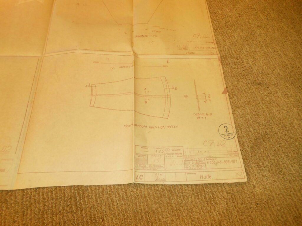 WW II German Aircraft Bauplan – FACTORY BLUEPRINT – Fi-156 