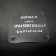 WW II German LW WH KM FuG Funkgerat - RADIO DATA PLATE #11 - TORN KWE PANZER - Image 3