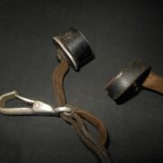 WW2 German WH HEER LW NSDAP - M31 LEATHER CANTEEN STRAPS -  GNL 1 40 - COMPLETE! - Image 3