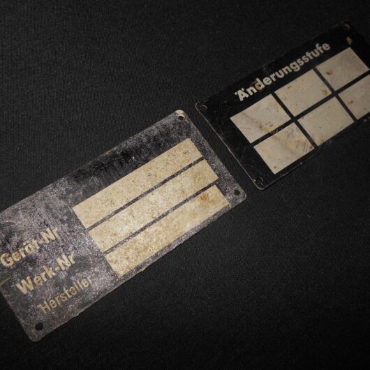 WW2 German Aircraft Typenschild - MAIN DATA PLATE SET - Me109 G & K - RARE!