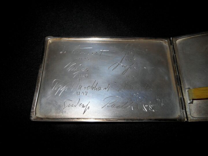 WW2 German Kriegsmarine - SILVER CIGARETTE CASE - U-BOAT PRESENTATION PIECE - Image 13