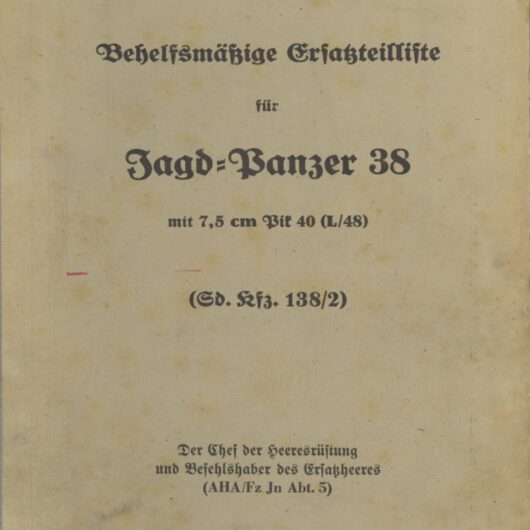 WW2 German Wehrmacht Jagdpanzer 38 - HETZER MANUALS & HANDBOOKS - 20 IN TOTAL!