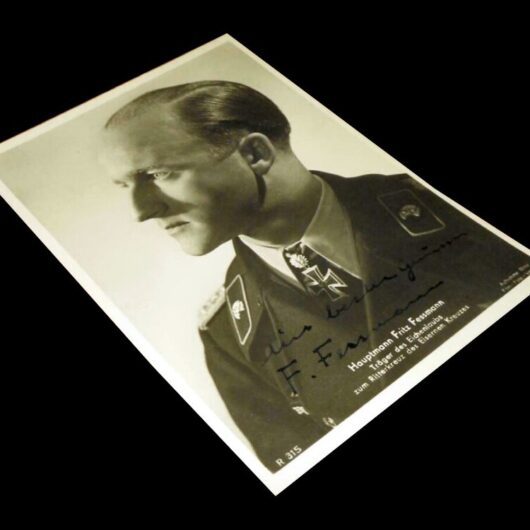 WW2 German Wehrmacht Autograph - MAJOR FRITZ FESSMANN - WARTIME SIGNATURE - RARE!