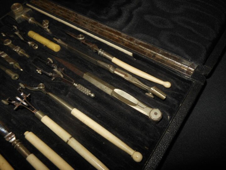WW2 Imperial Japanese Army / Navy - MAP DRAWING / CARTOGRAPHY TOOLS & BOX - RARE - Image 14