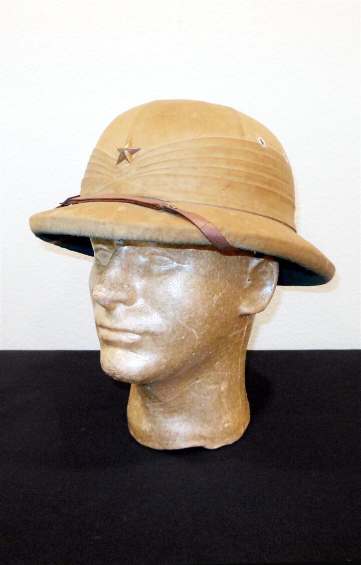 WW2 Imperial Japanese Army - OFFICER TROPICAL PITH HELMET - NICE! - Image 3