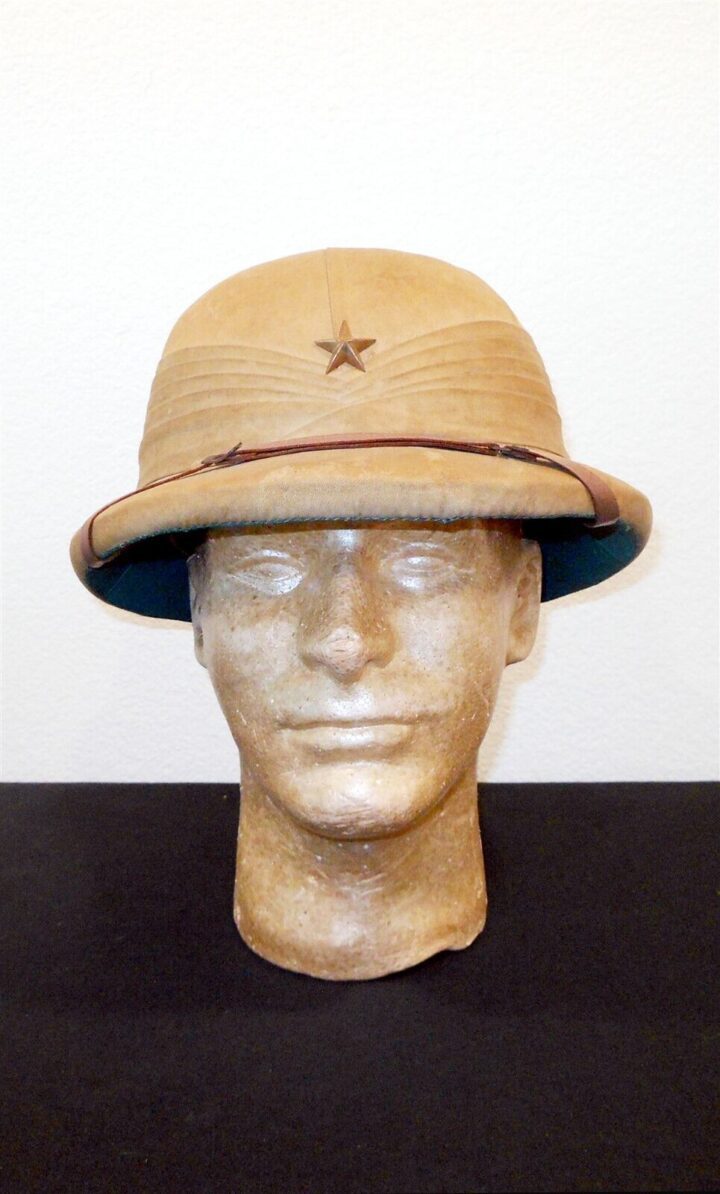 WW2 Imperial Japanese Army - OFFICER TROPICAL PITH HELMET - NICE! - Image 4